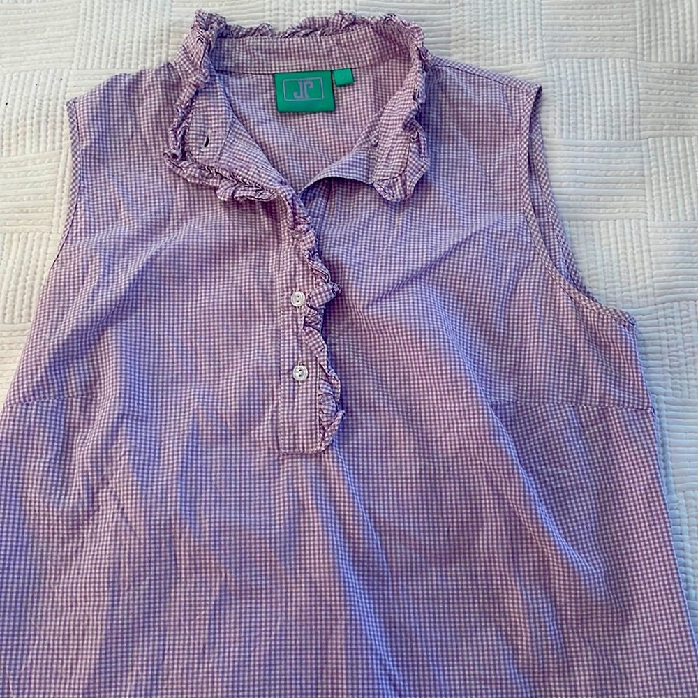 Jules Reid purple check top size 4